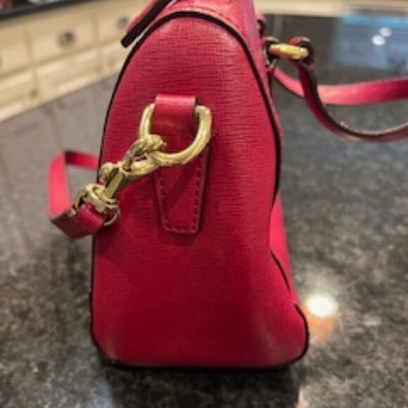 EUC Coach Saffiano Leather Satchel in Raspberry Pink - Picture 6 of 14